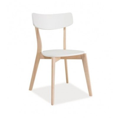 Стул SIGNAL TIBI белый/дуб беленый